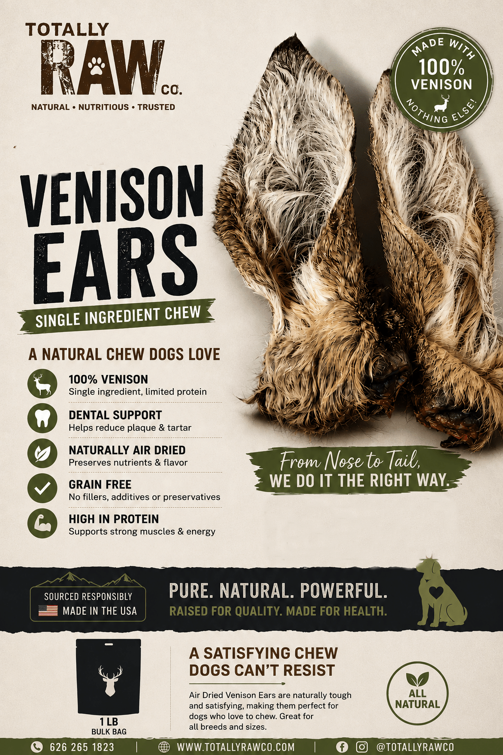 Venison Ears Raw