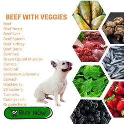 Beef Blend with Veggies 2 lbs. - Happee Dawg
